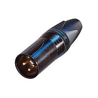 NEUTRIK NC3MXXA-B-D XLR Connectors 3P M CBL END XX SER CRIMP 24-22 AWG WIRE