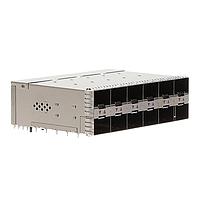 AMP Connectors - TE Connectivity 2347721-7 Cage Assemblies SFP56 STACKED 2X6 RECEPTACLE ASSEMBLY