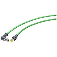 SIEMENS 6XV18785SH50 Plug-In Cable IE TP Cord M12-90/RJ45-180 (4x2. 5 m)