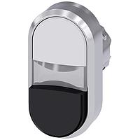 SIEMENS A6X30139968 Flat/Raised Button ILLUMINATED TWIN PUSHBUTTON. WHITE.BLACK