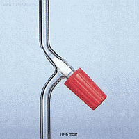 DURAN Pyg.HP3ST.7 Stopcocks Straight Vacuume Bore 3㎜, Arm od 10㎜