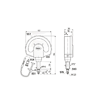 Mahr 4335005DKS Mechanical Dial Comparators (1002T, ± 25 µm, IP54)
