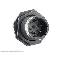 Eaton Souriau-Sunbank UTGX714D7P Receptacles Jam nut receptacle, without backshell, with 7 male PCB contacts, IP68/69K in unmated conditions