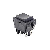 E-Switch R5GBLKBLKEF0 High Current Rocker Switch 10A 250V DPDT (On)-Off-(On)No Lamp