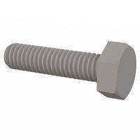 Essentra Components 50M040070J016 Machine Screw Hex Unslotted Bolt, M4 X .7 Thread, 16mm Lg