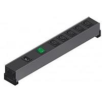 Hammond Manufacturing 1581H6DP Power Bars 6 OUTLET IEC PBAR DBL POLE SW