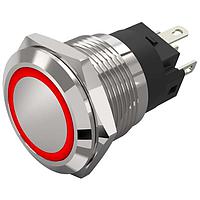 EAO 82-5151.1114 Anti-Vandal Red RingLED 24VAC/DC 19mm QC Flush Mom.
