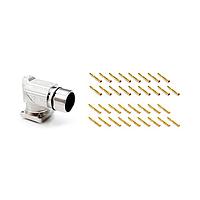 Amphenol SINE Systems MA7RAP1702S-KIT Right Angle, Rotatable 17 Pos female skts Large flange