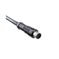 Amphenol LTW M12A-17BMMM-PL8D10 Sensor Cables / Actuator Cables Circular Metric Connector MPronto-12 (M12 Push Pull), A Code, Metal, 1.5A, 17 pins, Male Connector, Male Contact, Straight, Overmolded, Length 10000mm, IP68 Mated