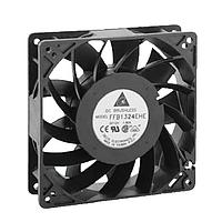 Delta Electronics, Inc. FFB1312EHE-F00 Tubeaxial DC Tubeaxial Fan, 127x38mm, 12VDC, Ball Bearing, 3-Lead Wires, Tachometer
