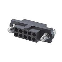 Harwin M80-4131898 Receptacle Housing 2X9 FML CRIMP MOLD SLOTTED HEX JACKSCRW