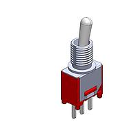 Mountain Switch 108-2MS1T2B3M2QE-EVX Toggle Switch SPDT ON-ON PC MOUNT