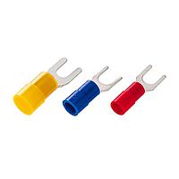 KS Terminals SNYBM1-4 Brazed Seam Nylon, Spade, 22-16 AWG, #8