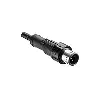 Amphenol LTW M12D-04BMMM-PL8D04 Sensor Cables / Actuator Cables Circular Metric Connector MPronto-12 (M12 Push Pull), D Code, Metal, 4A, 04 pins, Male Connector, Male Contact, Straight, Overmolded, Length 4000mm, IP68 Mated
