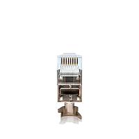 Jonard Tools RJ456A-SC Pass Through Connector Shielded RJ45 Connector with Crimp Tail for Cat6A Cable, 100 pack