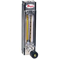 Dwyer VA1247 Variable Area Flowmeters for Gas & Liquid – Universal Scale, 6-Turn Valve (1/8 in, NPT Female)