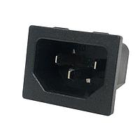 Adam Tech IEC-C-1 Inlets AC MALE INLET IEC .187" CON SNAP-IN