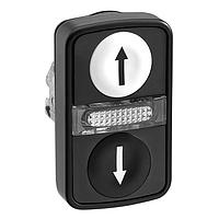 SCHNEIDER ZB4BW7A17247 Switch Actuators BLK BEZEL ILLUM FLSH 2 BTTN PILOT WHT