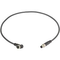 HARTING 21348083388005 Sensor Cables / Actuator Cables M8 3PIN M/F STRT/RA DOUBLE END 0.5M PUR