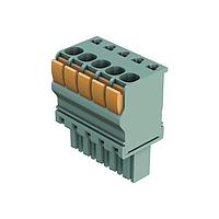 HARTING 14311414102000 Pluggable Terminal Blocks har-flexicon, 14pin female, horizontal, w/ push-in spring cage termination - 30-14AWG, 11Amps, pitch 3.50mm