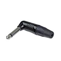 REAN RP2RC-BAG-D Phone Connectors MONO 1/4 RA PLUG BLACK/TIN - BULK