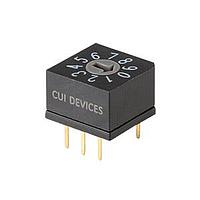Same Sky (formerly CUI Devices) RDS5-10S-1065-D-67 DIP Switches 10 Position Through Hole 2.54 mm Pitch IP67 Flush Arrow Actuator