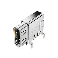 GCT (Global Connector Technology) USB4200-03-A PCB Top Mount Flag Style USB Type C Receptacle, Flag-type, 3.2 Gen2, SMT, 24pin