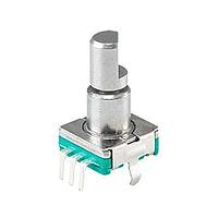 Same Sky (formerly CUI Devices) RIC11-31S15.5D7-TH Incremental MECH, 15 PPR 30 DET, 5 Vdc, SW, 7 mm smth bush, D shaft, horizontal, TH