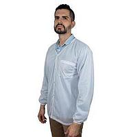 Desco 04667 Coat, Full Sleeve 8812 V-NECK JACKET, ELASTIC CUFF, 1 POCKET, WHITE, 4XLARGE