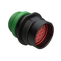 Amphenol SINE Systems AHDP04-24-19PN-STA Connectors 19 Position Receptacle, Pin, Shell Size 24, Normal Diameter Seal (Green), Small Thread Adapter