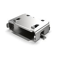 GCT (Global Connector Technology) USB3085-30-A Micro USB Type AB Connectors Micro A/B Skt, Bottom-SMT, R/A, 30u", No Peg, T&R