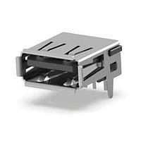 AMP Connectors - TE Connectivity 6364372-1 USB Type A Connectors RECP ASSY R/A 4P THRU-HOLE USB LF