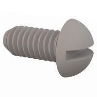 Essentra Components 010448R025 Round Slotted Round Slotted Screw, #4-48 Thread, 1/4 Lg