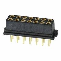 Harwin M80-8501445 Receptacle 7+7 POS DIL FEMALE VERT GOLD
