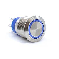 E-Switch ULV4F23NN505 Anti-Vandal Anti-vandal, SPDT, On-On, Panel Mount, Front, Nickel, LED, White, IP67