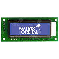 Matrix Orbital GLK12232A-25-SM-WB-LV Intelligent Graphic LCD 122X32 Wht Fnt 25 KP RS232 ITF Blue Bkgd