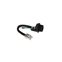Amphenol LTW RCP-5SPFFG-SCU7B60 Cat 5e RJ, Middle Size, Plastic, 1.5A, Cat 5e, Circular, Screw Thread, PCB Board to Plug with Ground, Receptacle With Cable/Wire, Length 600mm, IP67 Unmated
