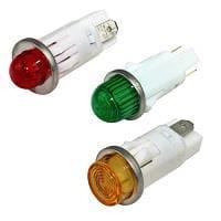 VCC 1090QA5-28V Incandescent Panel Mount Indicators GREEN DIFFUSED 1/2" MOUNTING HOLE