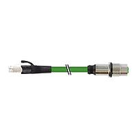 Murrelektronik 7000-51551-7900200 Sensor Cables / Actuator Cables M12 fem. recept. X-cod. / RJ45 male 0 Gigabit, PUR 4x2xAWG26 shielded gn UL/CSA 2m