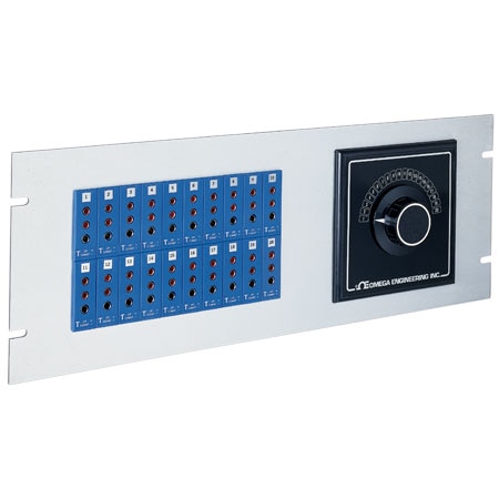 Front-mounted temperature sensor jack panel for multi-channel measurement wiring