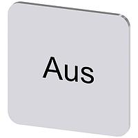 SIEMENS 3SU19000AF810AC0 Labeling Plate, Aus INSCR. LABEL, SILVER 22 X 22MM, AUS