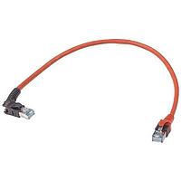 HARTING 09488587586150 Ethernet Cables / Networking Cables RJ Industrial RJ45 Cable Assembly, VarioBoot RJ45 (set Left-Right) to straight DualBoot RJ45, Cat6a FRNC red, 15m