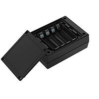 Serpac 132i4AA,BK Plastic Recessed, Smooth Top Desktop Encl. w/ 4AA Battery Compartment, 4.38x3.25x2.00in.