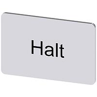 SIEMENS 3SU19000AD810AK0 Labeling Plate, Halt INSCR. LABEL, SILVER 17.5 X 27MM, HALT