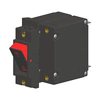 Carling Technologies A12-B0-34-610-131-E Hydraulic-Magnetic 10A 2 POLE .250 QC FLAT ROCKER RED