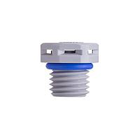 Amphenol LTW VENT-PS1NGY-N8001 Hardware Pressure Relief Vent, M12 Plastic, Without Nut, M12x1.5, Screw Thread, > 1000ml/min at 7 kPa, ePTFE (Hydrophobic), Gray, IP69K