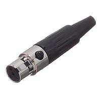 Amphenol Audio AG4F Miniature XLR Connector 4 Pole Mini XLR Cable Connectors G Type Female Stamped Contacts Nickel Finish