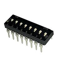 CTS Electronic Components 210-8LPS DIP Switches THROUGH HOLE, GOLD FLASH DIP SWITCH, 8-POLE, LOW PROFILE ACTUATOR, BOTTOM SEAL, TUBE PACK