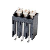 Same Sky (formerly CUI Devices) TBLH12V-350-06BK Fixed Terminal Blocks Screwless, High Temperature, Vertical, 3.5 mm pitch, Black with Gray Button