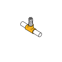 Goldweld CR14-E-1250 Welding Mould connect cable to ground rod (including handle clamp)